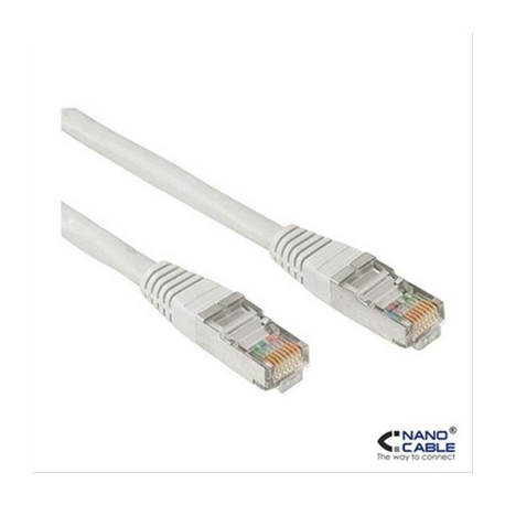 CABLE RED LATIGUILLO RJ45 CAT.6 UTP LSZH 3M GRIS NANOCABLE