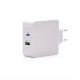 CARGADOR DE PARED USB-C PD + USB A TOOQ TQWC-2S03WT QC3.0, 48W BLANCO