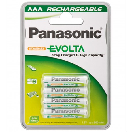 PILAS PANASONIC AAA ALKALINE 1.2V 4 UNIDADES RECARGABLE