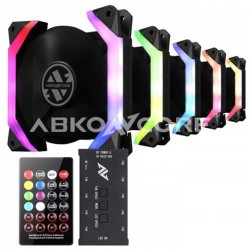 KIT 5 VENTILADORES ABKONCORE SPIDER SPECTRUM SYNC 12CM REMOTE KIT