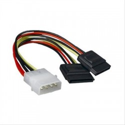 CABLE SATA ALIMENTACION  5.25" (MOLEX 4PIN)/M-2XSATA/H 0.2M OEM NANOCABLE