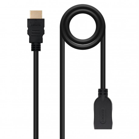 CABLE HDMI 2.0 PROLONGADOR A/M-A/H 1.0M NEGRO NANOCABLE