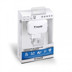 CARGADOR DE PARED 2xUSB TOOQ TQWC-1S02 BLANCO