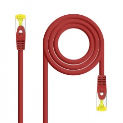 CABLE RED LATIGUILLO RJ45 CAT.6A LSZH SFTP AWG26, 0.30M ROJO NANOCABLE