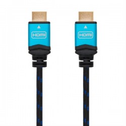 CABLE HDMI V2.0 4K 60HZ 18GBPS, AM-AM, NEGRO 1M NANOCABLE