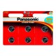 PACK 6 PILAS PANASONIC CR2032 3V LITHIUM de botón