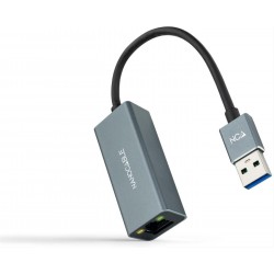 CONVERSOR USB 3.0 A ETHERNET GIGABIT 10/100/1000MBPS 0.15M NANOCABLE ALUMINIO GRIS