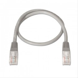 CABLE RED LATIGUILLO RJ45 CAT.6 UTP LSZH 1M GRIS NANOCABLE