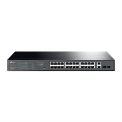 SWITCH 24 PUERTOS POE+ 10/100/1000 TP-LINK +2P RJ45  + 2P Gigabit SFP