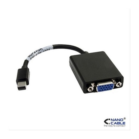 CABLE CONVERSOR MINI DISPLAYPORT A SVGA MINI DP/M-SVGA/H 0.15M NEGRO NANOCABLE