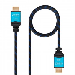 CABLE HDMI V2.0 4K 60HZ 18GBPS, AM-AM, NEGRO 10M NANOCABLE