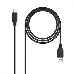 CABLE USB 3.1 GEN2 10GBPS 3A, TIPO C USB-C/M-A/M 2M NEGRO NANOCABLE