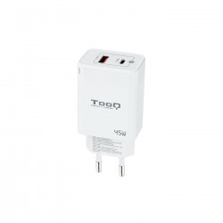 CARGADOR DE PARED GAN USB-C/PD + USB-A/QC 45W TOOQ TQWC-GANQCPD45WT BLANCO