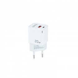 CARGADOR DE PARED USB-C/PD + USB-A/QC 20W TOOQ TQWC-QCPD20WT BLANCO