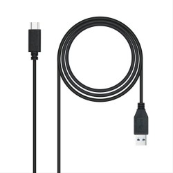 CABLE USB 3.1 GEN2 10GBPS 3A, TIPO USB-C/M-A/M, NEGRO 1.5M NANOCABLE