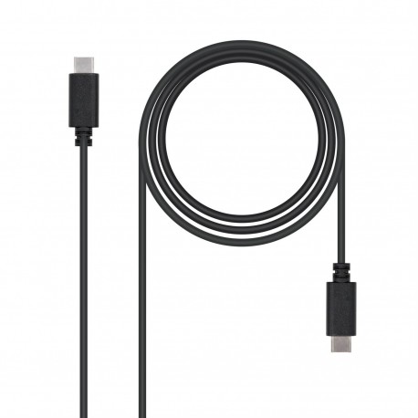 CABLE USB 2.0 3A, TIPO USB-C/M-USB-C/M NEGRO 2.0M NANOCABLE