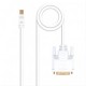 CABLE CONVERSOR MINI DP A DVI, MINI DP/M-DVI/M, 5M BLANCO NANOCABLE