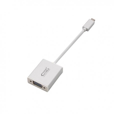 CONVERSOR USB-C A VGA, USB-C/M-VGA/H, ALUMINIO 0.1M NANOCABLE