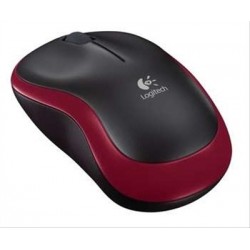 RATON LOGITECH M185 WIRELESS BLACK/RED