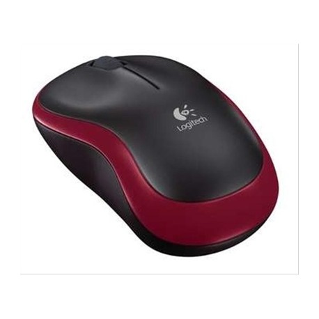 RATON LOGITECH M185 WIRELESS BLACK/RED