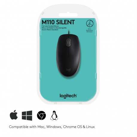 RATON LOGITECH B110 SILENT BLACK