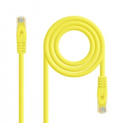 CABLE RED LATIGUILLO RJ45 CAT.6A LSZH UTP AWG24, 0.30M AMARILLO NANOCABLE