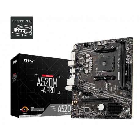 PLACA BASE MSI A520M-A PRO AM4 DDR4-Desprecintado