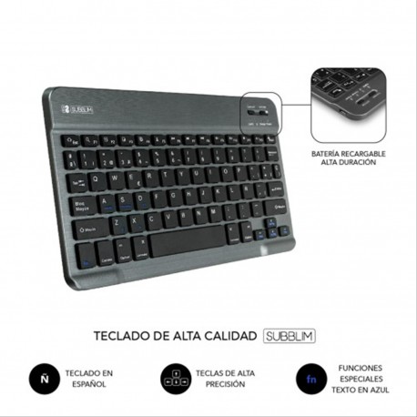 FUNDA CON TECLADO SUBBLIM KEYTAB PRO BLUETOO·