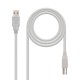 CABLE USB 2.0 IMPRESORA, TIPO A/M-B/M 1.0M BEIGE