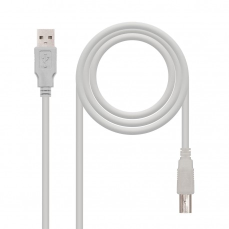 CABLE USB 2.0 IMPRESORA, TIPO A/M-B/M 1.0M BEIGE