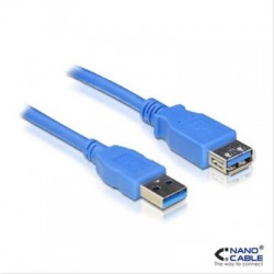 CABLE USB 3.0 A/M-A/H 2M AZUL NANOCABLE