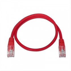 CABLE RED LATIGUILLO RJ45 CAT.6 UTP AWG24,0.5M ROJO NANOCABLE