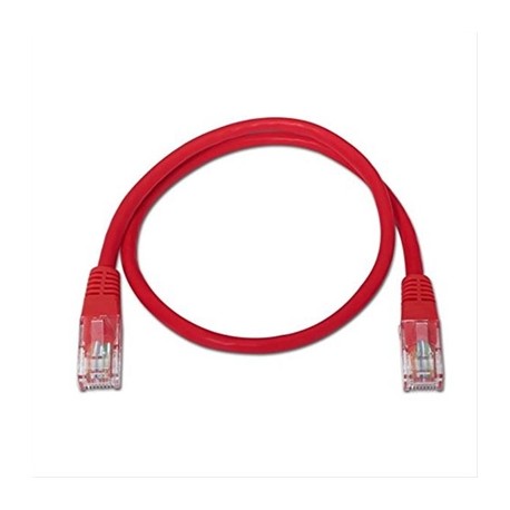 CABLE RED LATIGUILLO RJ45 CAT.6 UTP AWG24,0.5M ROJO NANOCABLE