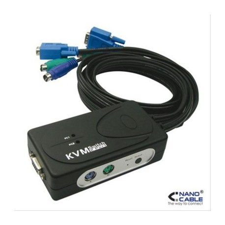 KVM SWITCH VGA USB 1U-2PC+CABLE NANOCABLE