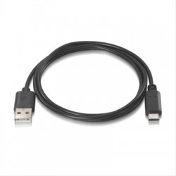 CABLE USB 2.0 3A, TIPO C USB-C/M-A/M 1M NEGRO NANOCABLE