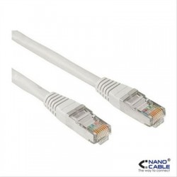 CABLE RED LATIGUILLO RJ45 CAT.5E UTP AWG24,2M GRIS NANOCABLE