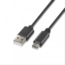 CABLE USB 2.0 3A, TIPO C USB-C/M-A/M 0.5M NEGRO NANOCABLE