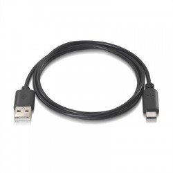 CABLE USB 2.0 3A, TIPO C USB-C/M-A/M 2M NEGRO NANOCABLE