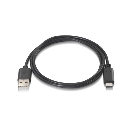 CABLE USB 2.0 3A, TIPO C USB-C/M-A/M 2M NEGRO NANOCABLE