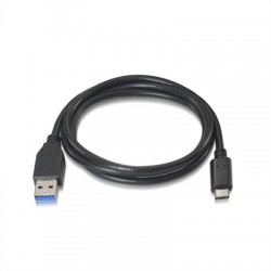 CABLE USB 3.1 GEN2 10GBPS 3A, TIPO C USB-C/M-A/M 1M NEGRO NANOCABLE