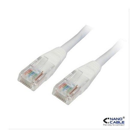 CABLE RED LATIGUILLO RJ45 CAT.6 UTP AWG24,2M BLANCO NANOCABLE