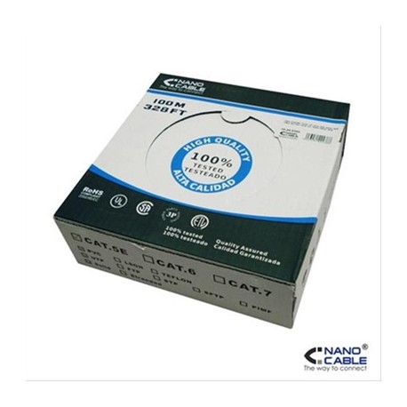 BOBINA 100M CAT.6 FTP RIGIDO RJ45 AWG24 NANOCABLE