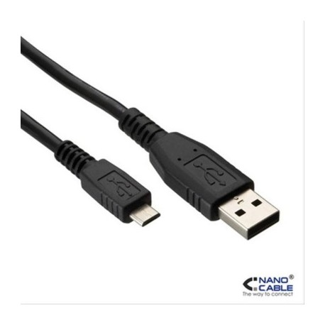 CABLE USB 2.0 A/M-MICRO USB B/M 1.8M NEGRO NANOCABLE