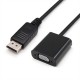 CONVERSOR DISPLAYPORT A SVGA, DISPLAYPORT/M-SVGA/H, 0.15M NEGRO NANOCABLE