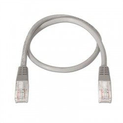 CABLE RED LATIGUILLO RJ45 CAT.6 UTP AWG24,0.3M GRIS NANOCALBLE