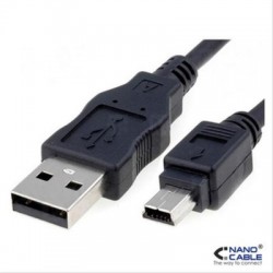 CABLE USB 2.0 A/M-MINI USB B/M 4.5M NEGRO NANOCABLE