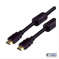 CABLE HDMI V1.4 ALTA VELOCIDAD/HEC FERRITA A/M-A/M 1.8M NANOCABLE