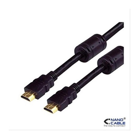 CABLE HDMI V1.4 ALTA VELOCIDAD/HEC FERRITA A/M-A/M 1.8M NANOCABLE