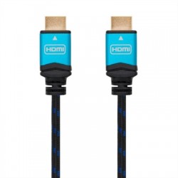 CABLE HDMI V2.0 4K 60HZ 18GBPS, AM-AM, NEGRO 2M NANOCABLE