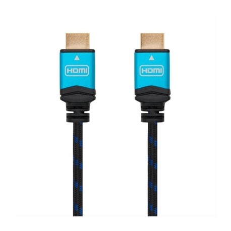 CABLE HDMI V2.0 4K 60HZ 18GBPS, AM-AM, NEGRO 2M NANOCABLE